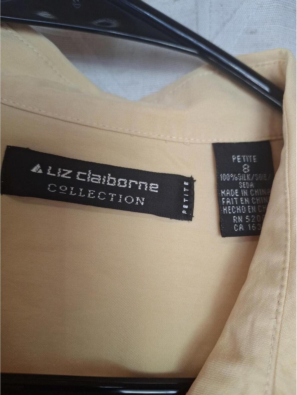 Liz Claiborne Collection Petite Silk Blouse Size 8